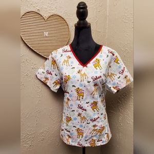 Medium Christmas scrub top
